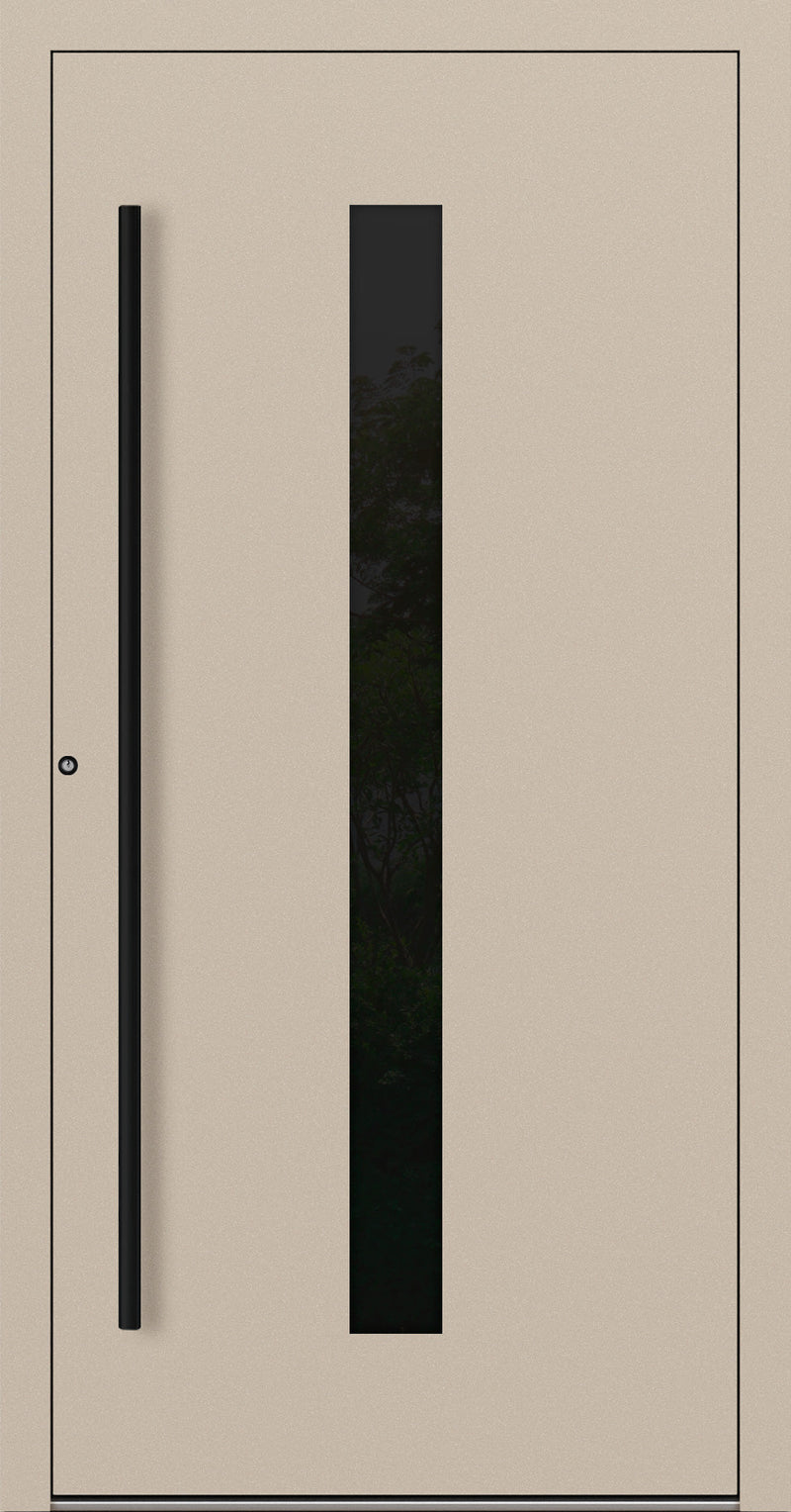 Turenwerke SL75 Design 21 Aluminium Door - Beige RAL1015 - Blackline
