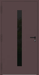 Turenwerke SL75 Design 21 Aluminium Door - Red RAL3005 - Blackline