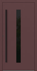 Turenwerke SL75 Design 21 Aluminium Door - Red RAL3005 - Blackline