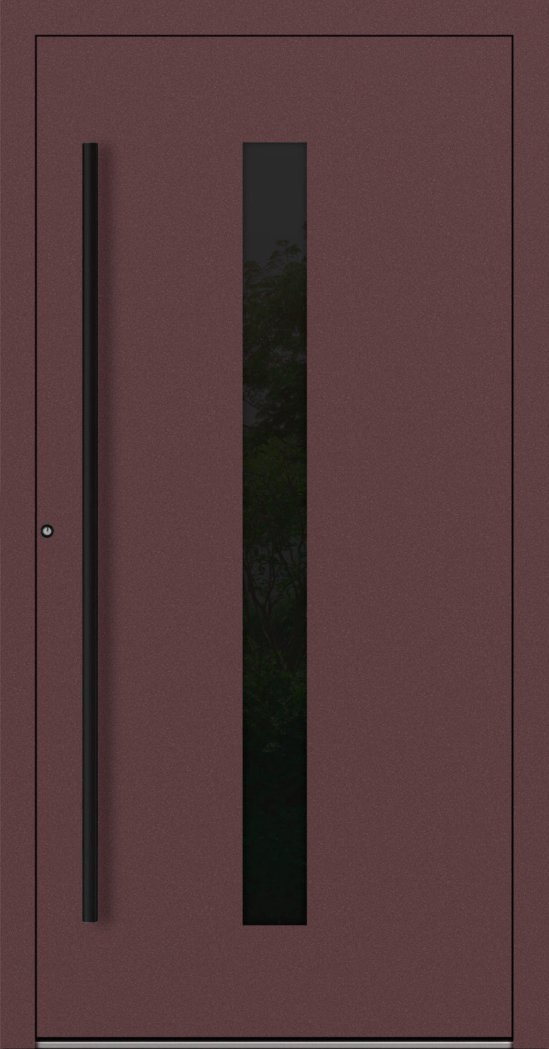 Turenwerke P90 Design 21 Aluminium Door - Rotbraun RAL3005 - Blackline