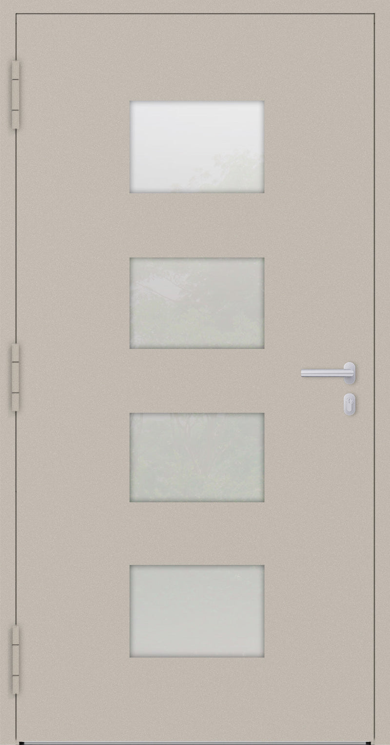 Turenwerke P90 Design 211 Aluminium Door - Ivory RAL1015
