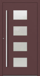 Turenwerke P90 Design 211 Aluminium Door - Rotbraun RAL3005