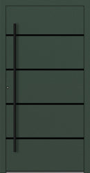 Turenwerke SL75 Design 22 Aluminium Door - Green RAL6009 - Blackline
