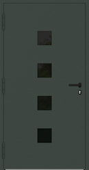 Turenwerke SL75 Design 23 Aluminium Door - Green RAL6009 - Blackline