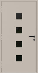Turenwerke SL75 Design 23 Aluminium Door - Beige RAL1015 - Blackline