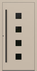 Turenwerke SL75 Design 23 Aluminium Door - Beige RAL1015 - Blackline