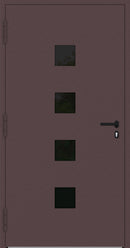 Turenwerke SL75 Design 23 Aluminium Door - Red RAL3005 - Blackline