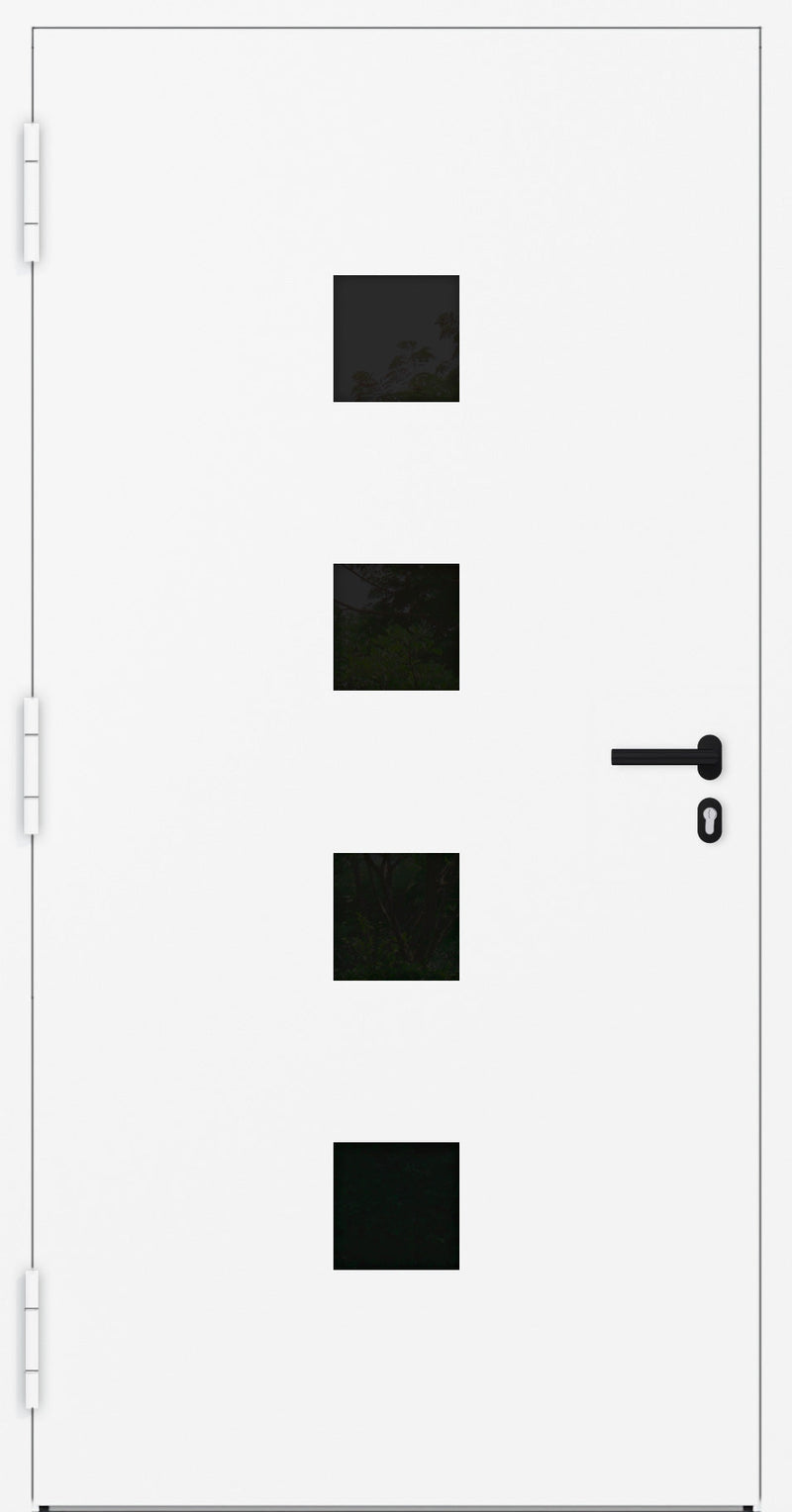 Turenwerke SL75 Design 23 Aluminium Door - Anthracite White - Blackline
