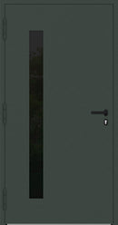 Turenwerke SL75 Design 24 Aluminium Door - Green RAL6009 - Blackline