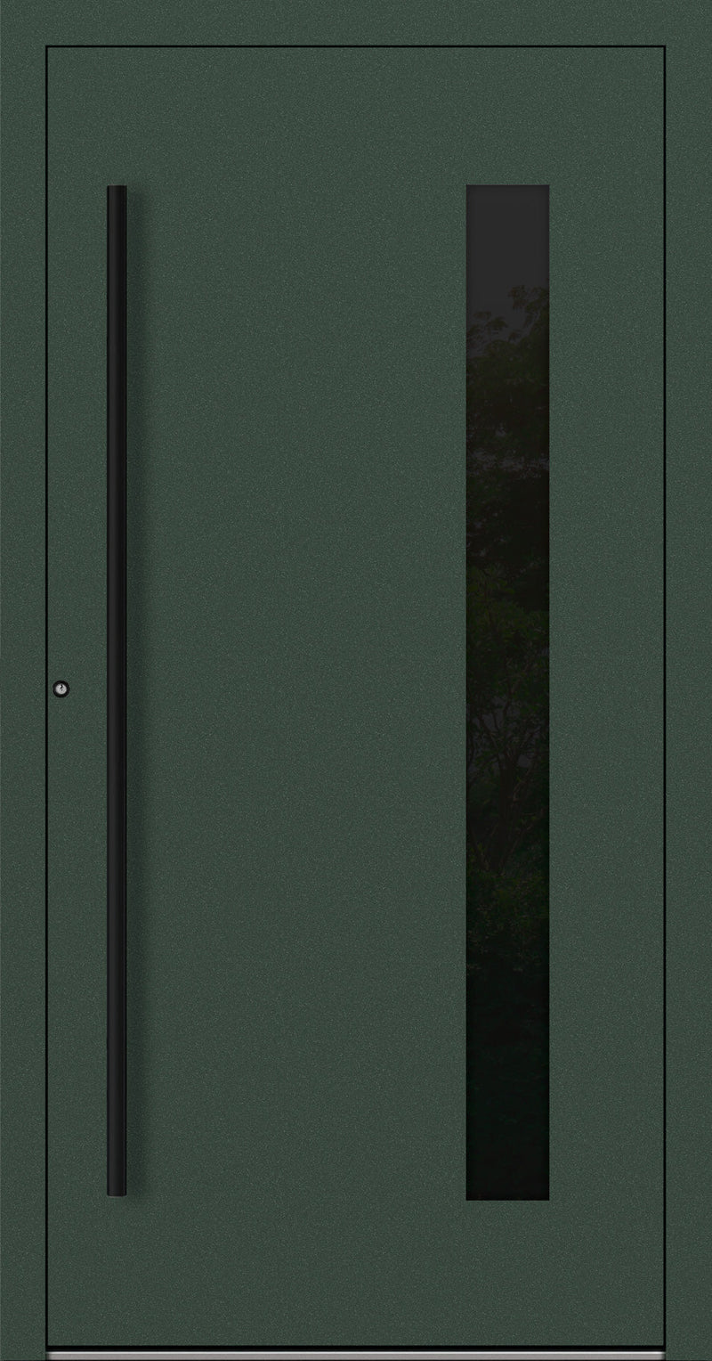 Turenwerke SL75 Design 24 Aluminium Door - Green RAL6009 - Blackline