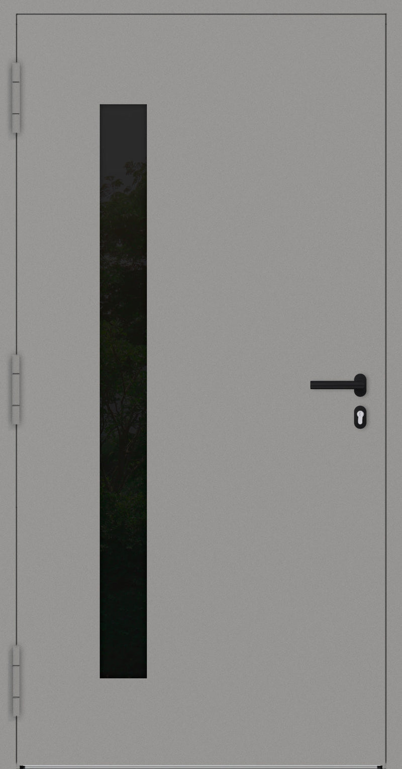 Turenwerke SL75 Design 24 Aluminium Door - Grey RAL9007 - Blackline