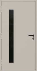Turenwerke P90 Design 24 Aluminium Door - Ivory RAL1015 - Blackline