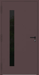 Turenwerke SL75 Design 24 Aluminium Door - Red RAL3005 - Blackline