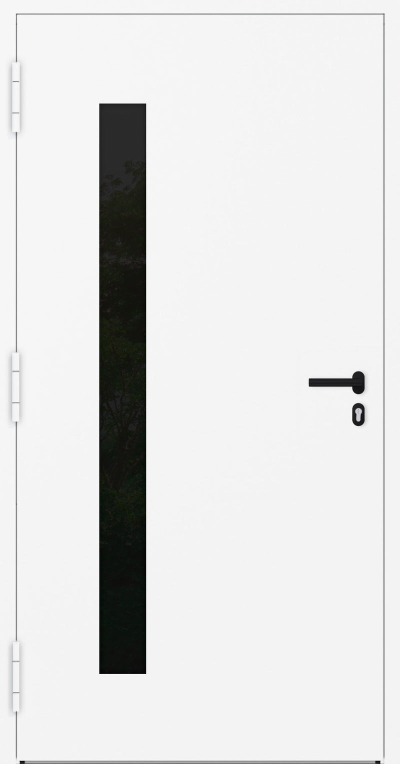 Turenwerke SL75 Design 24 Aluminium Door - White RAL9016 - Blackline