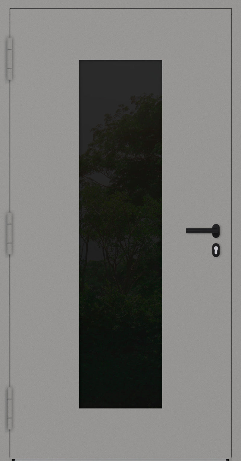 Turenwerke SL75 Design 28 Aluminium Door - Grey RAL9007 - Blackline