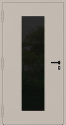 Turenwerke P90 Design 28 Aluminium Door - Ivory RAL1015 - Blackline