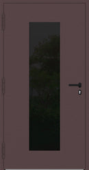 Turenwerke SL75 Design 28 Aluminium Door - Red RAL3005 - Blackline