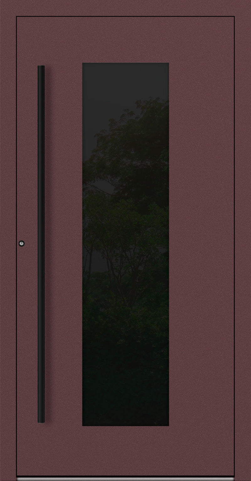 Turenwerke SL75 Design 28 Aluminium Door - Red RAL3005 - Blackline