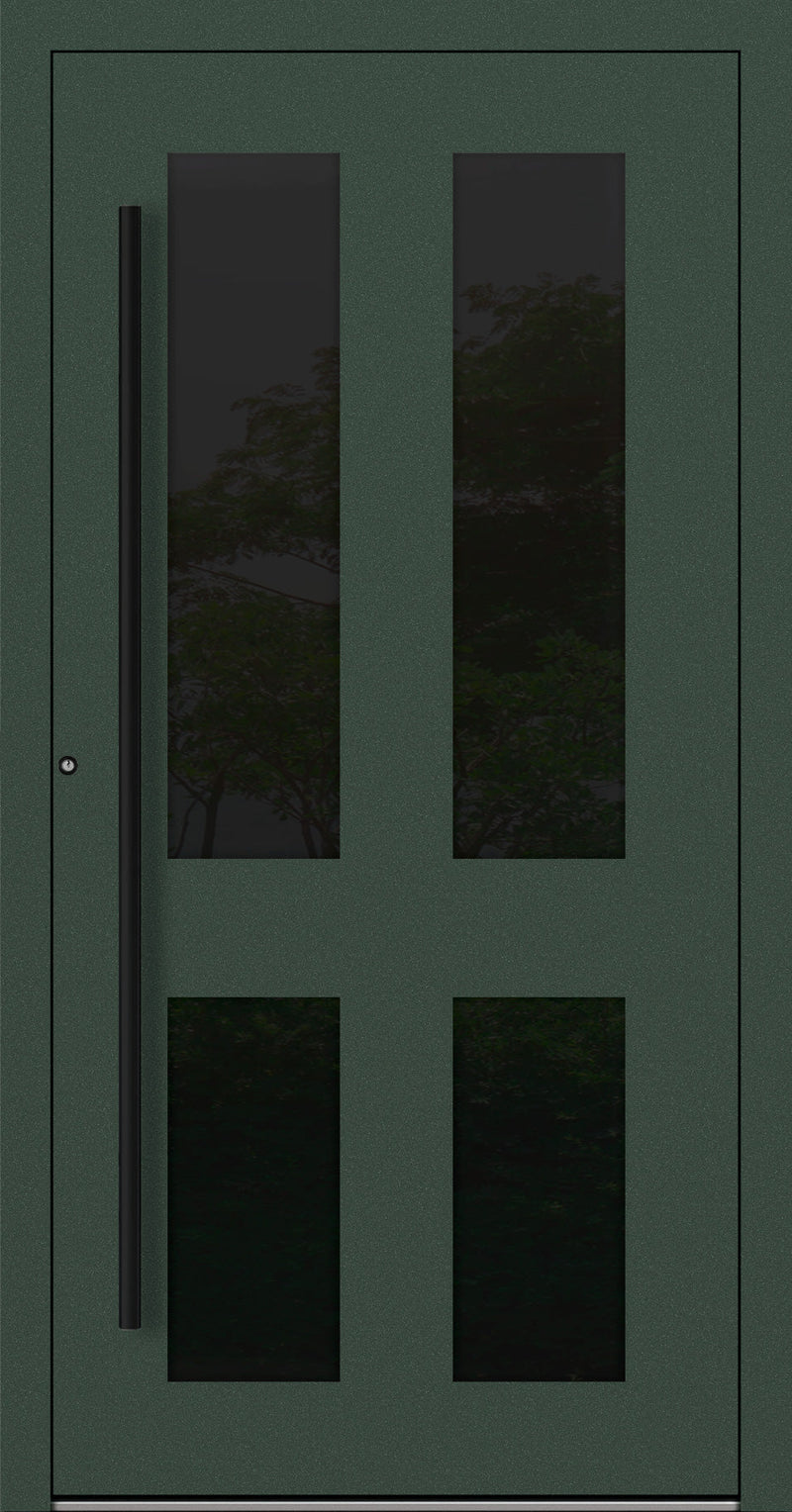 Turenwerke SL75 Design 29 Aluminium Door - Green RAL6009 - Blackline
