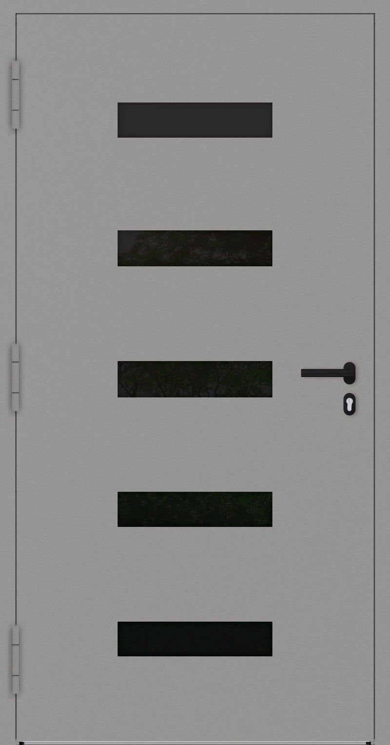Turenwerke SL75 Design 31 Aluminium Door - Grey RAL9007 - Blackline