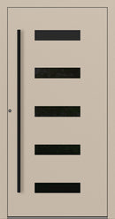 Turenwerke SL75 Design 31 Aluminium Door - Ivory RAL1015 - Blackline