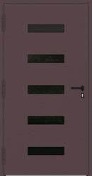 Turenwerke SL75 Design 31 Aluminium Door - Rotbraun RAL3005 - Blackline