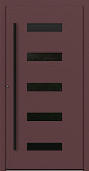 Turenwerke SL75 Design 31 Aluminium Door - Rotbraun RAL3005 - Blackline