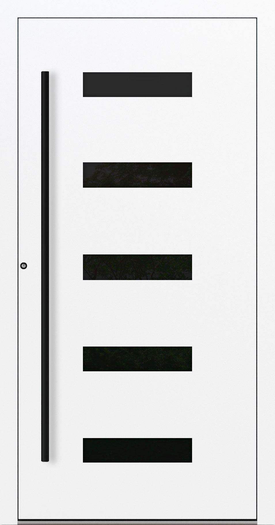 Turenwerke SL75 Design 31 Premium75 Aluminium Door - Traffic White RAL 9016 Blackline