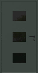 Turenwerke P90 Design 310 Aluminium Door - Fir Green RAL6009 - Blackline