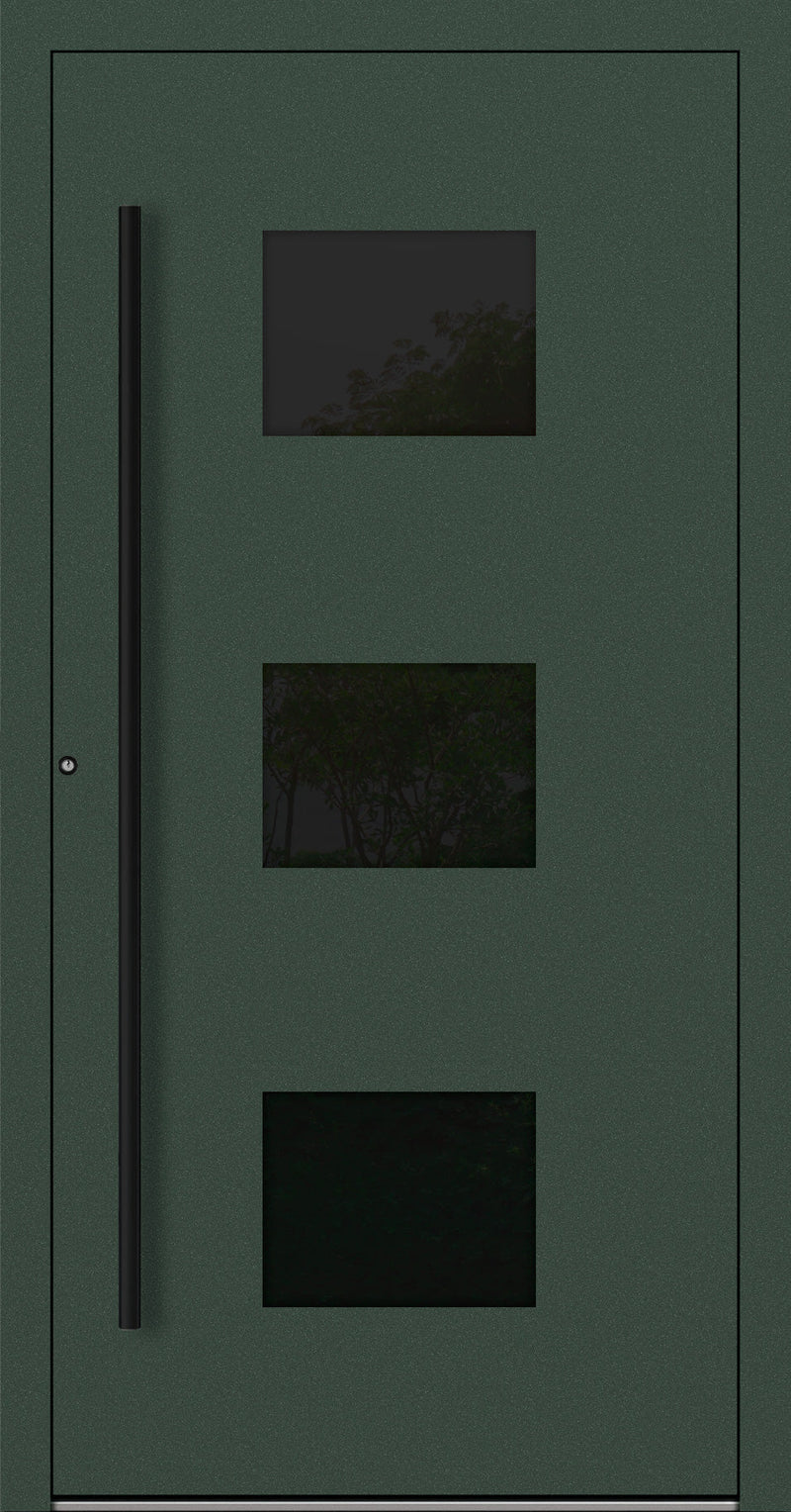 Turenwerke SL75 Design 310 Aluminium Door - Green RAL6009 - Blackline