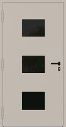 Turenwerke P90 Design 310 Aluminium Door - Ivory RAL1015 - Blackline