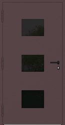 Turenwerke SL75 Design 310 Aluminium Door - Red RAL3005 - Blackline