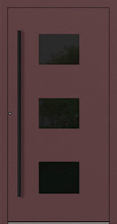Turenwerke SL75 Design 310 Aluminium Door - Red RAL3005 - Blackline