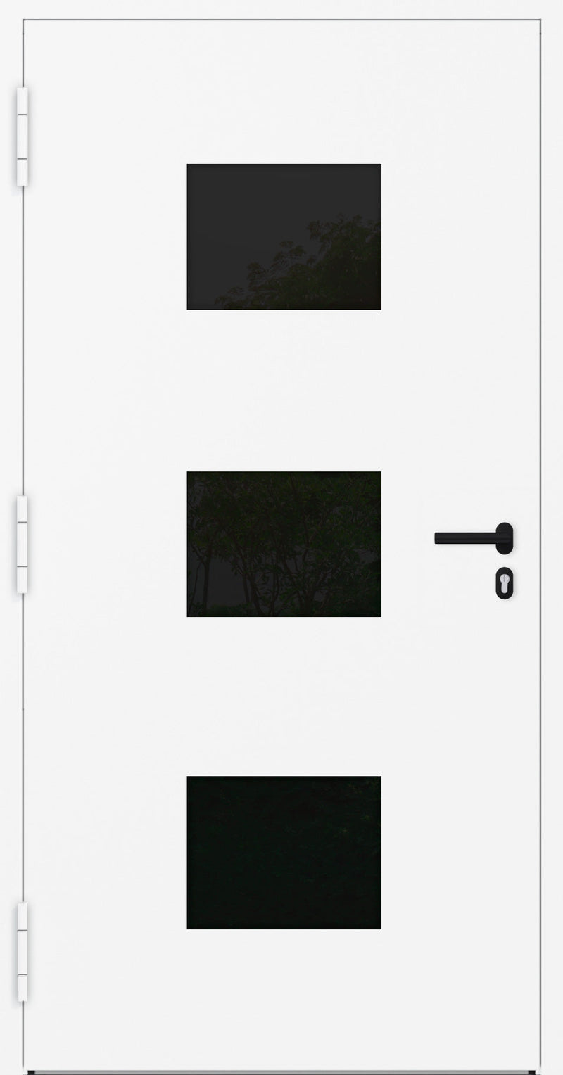 Turenwerke SL75 Design 310 Aluminium Door - Grey White - Blackline