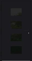 Turenwerke SL75 Design 311 Aluminium Door - Black RAL9005 - Blackline