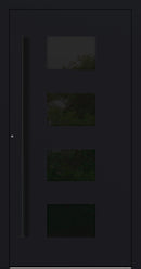 Turenwerke SL75 Design 311 Aluminium Door - Black RAL9005 - Blackline