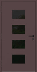 Turenwerke P90 Design 311 Aluminium Door - Rotbraun RAL3005 - Blackline