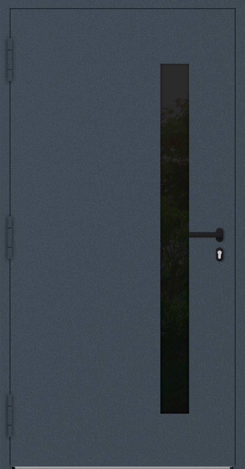 Turenwerke P90 Design 34 Aluminium Door - Dark Blue RAL5011 - Blackline