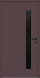 Turenwerke P90 Design 34 Aluminium Door - Rotbraun RAL3005 - Blackline