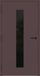 Turenwerke P90 Design 35 Aluminium Door - Rotbraun RAL3005 - Blackline