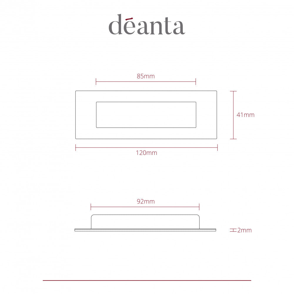 Deanta Slim Pocket Door Finger Pull Handle Pair