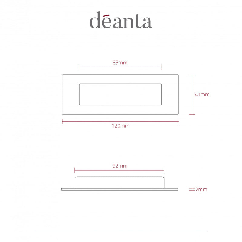 Deanta Slim Pocket Door Finger Pull Handle Pair