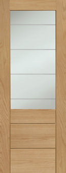 XL Joinery Oak Palermo Original 2XG with Clear Etched Glass Fire Door