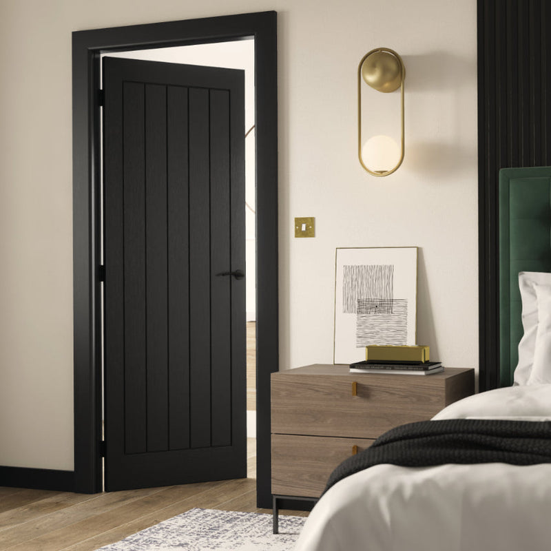 JB Kind Cottage Black Internal Fire Door