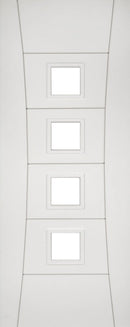 Deanta White Primed Pamplona Glazed Internal door