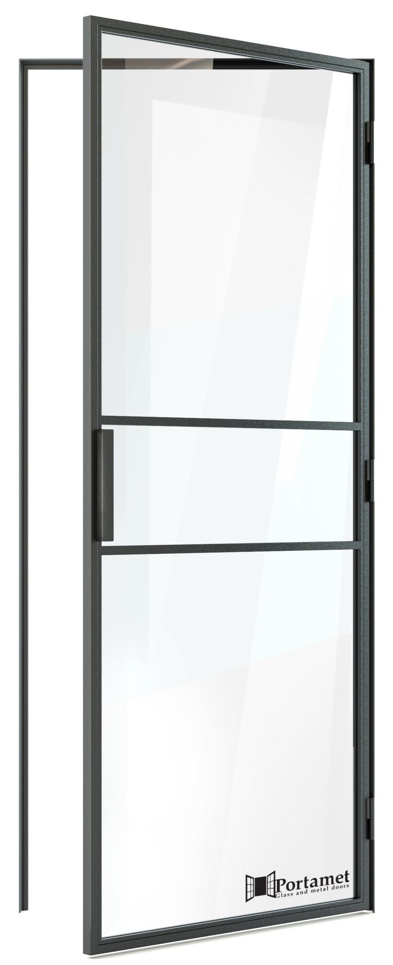 Portamet by Sfarzo - Italia Classic Single Glazed Steel Hinged Door with Frame