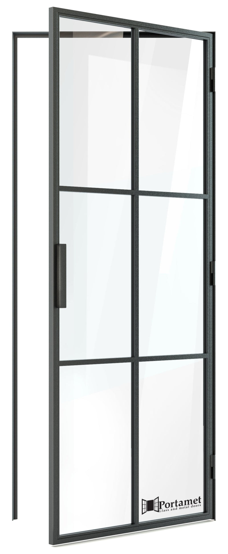 Portamet by Sfarzo - Malmo Classic Single Glazed Steel Hinged Door with Frame