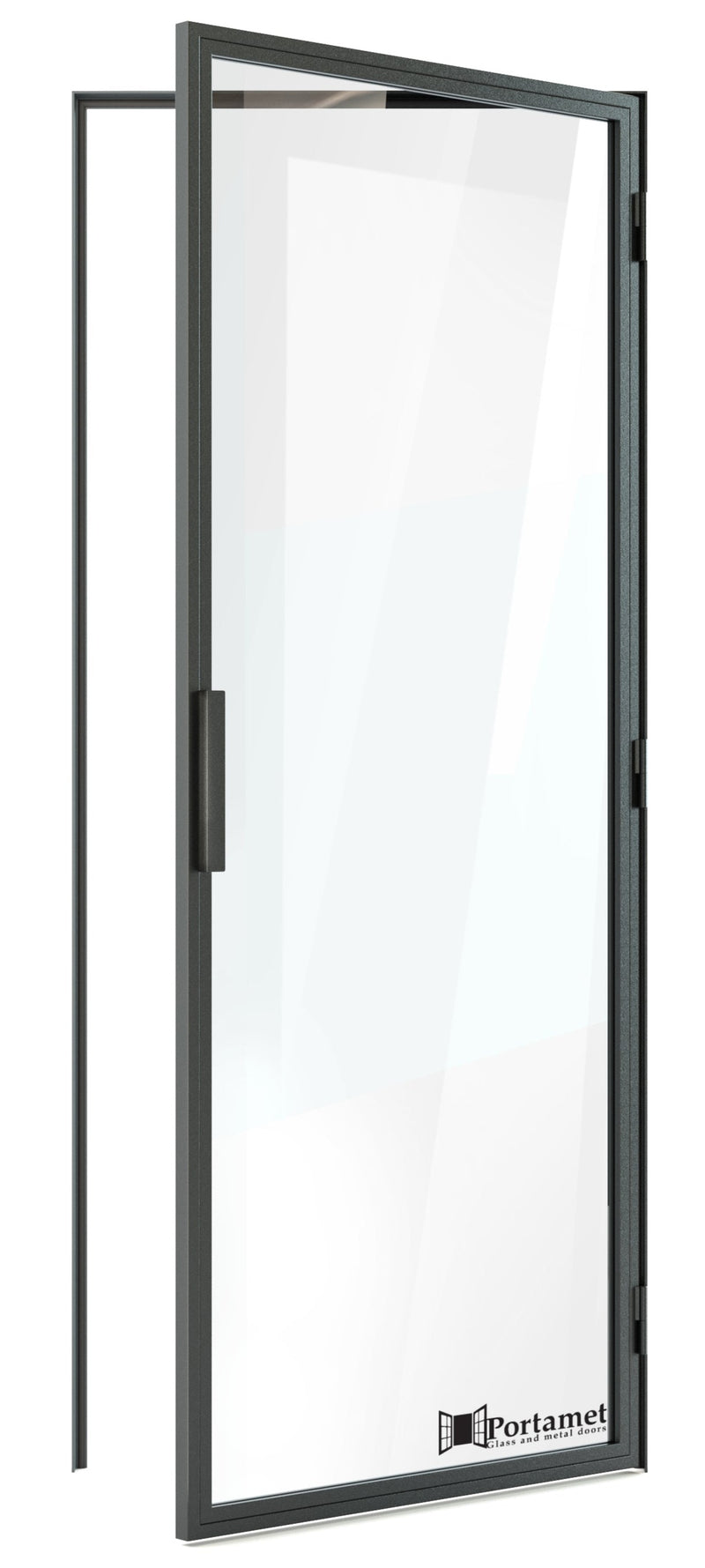 Portamet by Sfarzo - Milano Classic Single Glazed Steel Hinged Door with Frame