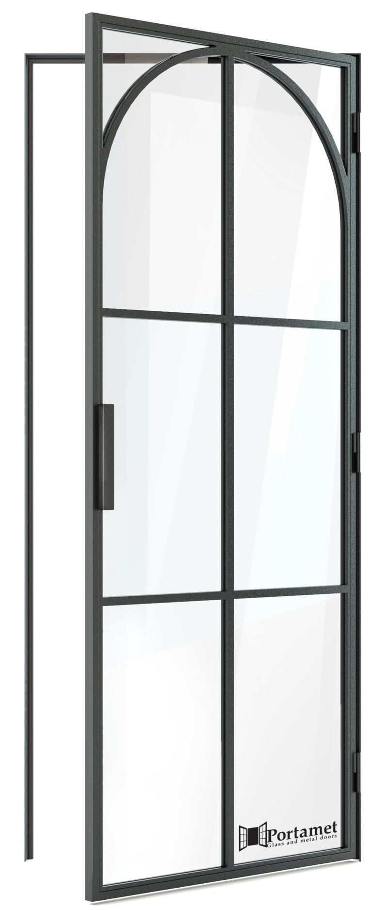 Portamet by Sfarzo - Sol Classic Single Glazed Steel Hinged Door with Frame