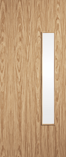 LPD Pre-Finished Oak Flush 18G Glazed FD30 Fire Door